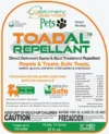 TOADAL™ Repellant with Pet Protective Deterrent Coating - 21 fl. oz. bottles label, front side.